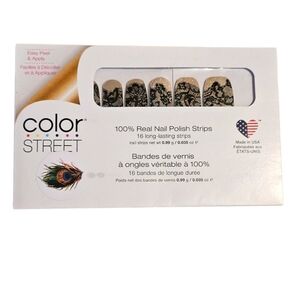 Color Street Gold & Black Lace Nail Polish Strips, NWT